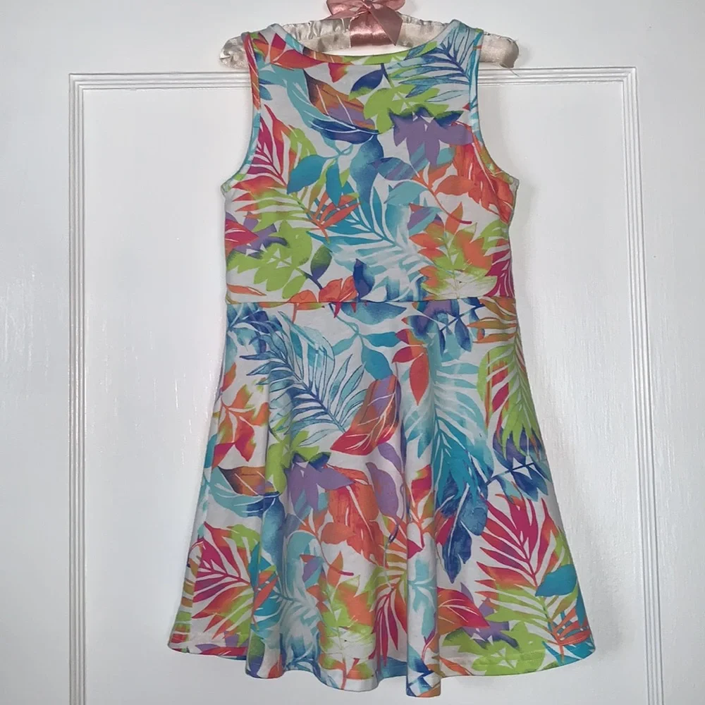 Children’s Place Colorful Tropical Girls Dress 4 EUC
